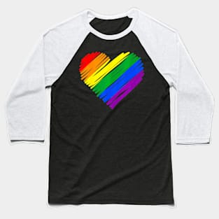 LGBT Heart Baseball T-Shirt